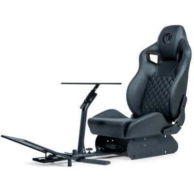 Nacon Cockpit de simulation de course en similicuir noir compatible avec les volants et les pédaliers des plus grandes marques du marché - Publicité Nacon Cockpit de simulation de course en similicuir noir compatible avec les volants et les pédaliers des plus grandes marques du marché - Publicité