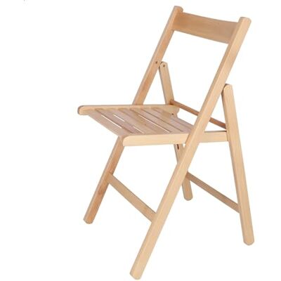 Chaise pliante en bois de hêtre Wellhome - Mobilier - Publicité Chaise pliante en bois de hêtre Wellhome - Mobilier - Publicité