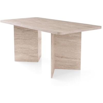 Calicosy – Table à Manger Rectangulaire L180 cm en Bois – Design Moderne avec 2 Pieds Pleins – L180 x P90 x H77 cm – Table Familiale 4 à 6 Personnes – Modèle Ava - Publicité Calicosy – Table à Manger Rectangulaire L180 cm en Bois – Design Moderne avec 2 Pieds Pleins – L180 x P90 x H77 cm – Table Familiale 4 à 6 Personnes – Modèle Ava - Publicité
