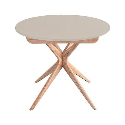 Ragaba Ronde Extensible Table à Manger 90cm Jubi Beige Brun - Publicité Ragaba Ronde Extensible Table à Manger 90cm Jubi Beige Brun - Publicité