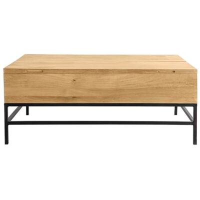 Miliboo Table Basse relevable Industrielle Bois Clair manguier Massif et métal Noir L110 cm YPSTER - Publicité Miliboo Table Basse relevable Industrielle Bois Clair manguier Massif et métal Noir L110 cm YPSTER - Publicité