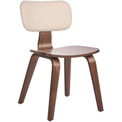 Beliani Lot de 2 Chaises de Salle à Manger en Bouclé Assise Tapissé Bois Foncé et Beige Lucinda - Publicité Beliani Lot de 2 Chaises de Salle à Manger en Bouclé Assise Tapissé Bois Foncé et Beige Lucinda - Publicité