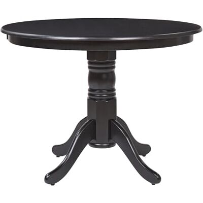 Beliani Table Ronde Salle à Manger Vintage 100 cm avec Pied Central en Bois Noir Akron - Publicité Beliani Table Ronde Salle à Manger Vintage 100 cm avec Pied Central en Bois Noir Akron - Publicité