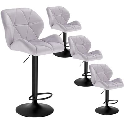 WOLTU - 4-piece Velvet Swivel Stools - Bar stools - Publicité WOLTU - 4-piece Velvet Swivel Stools - Bar stools - Publicité