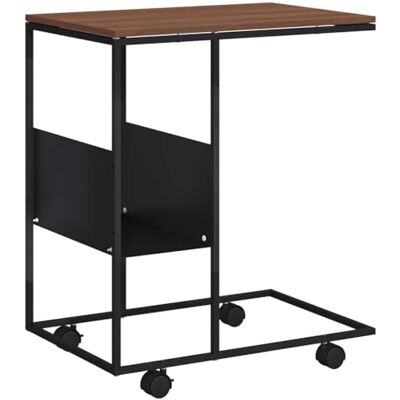 vidaXL Table d'Appoint avec Roues Table Basse Meuble de Rangement Meuble de Salle de Séjour Intérieur Noir 55x36x63,5 cm Bois d'Ingénierie - Publicité vidaXL Table d'Appoint avec Roues Table Basse Meuble de Rangement Meuble de Salle de Séjour Intérieur Noir 55x36x63,5 cm Bois d'Ingénierie - Publicité