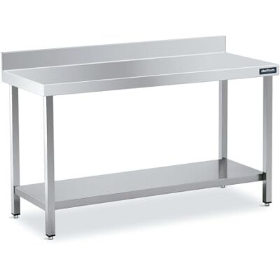 Distform Table Inox avec Dosseret 1200x500 avec Etagère - Publicité Distform Table Inox avec Dosseret 1200x500 avec Etagère - Publicité