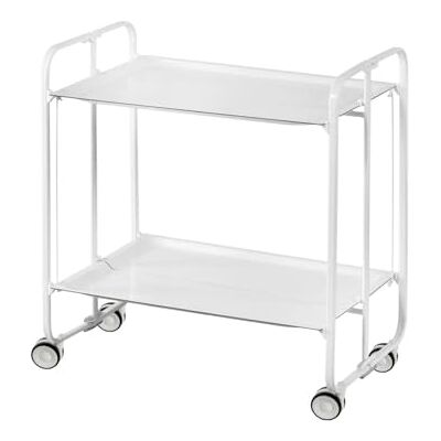 Don Hierro Chariot utilitaire blanc en métal avec 2 plateaux - Chariot utilitaire - Publicité Don Hierro Chariot utilitaire blanc en métal avec 2 plateaux - Chariot utilitaire - Publicité