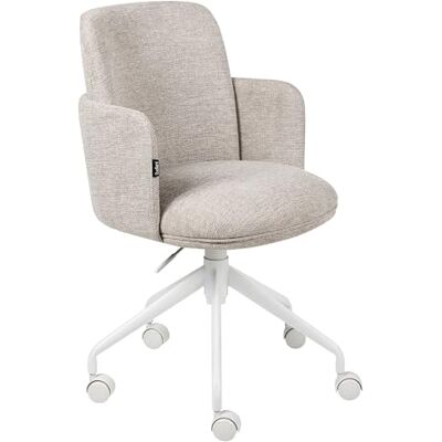 Beliani Chaise de Bureau en Tissu Rembourré Siège Pivotant Réglable en Hauteur Beige Dryden - Publicité Beliani Chaise de Bureau en Tissu Rembourré Siège Pivotant Réglable en Hauteur Beige Dryden - Publicité