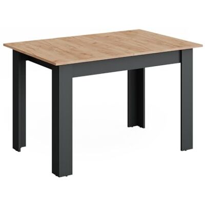 Vicco Table de Salle à Manger Repose Anthracite/Chêne doré 120-160x80 cm - Publicité Vicco Table de Salle à Manger Repose Anthracite/Chêne doré 120-160x80 cm - Publicité