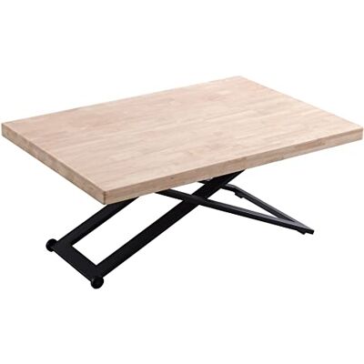 Pegane - Table basse relevable - Chêne naturel - Coffee table - Publicité Pegane - Table basse relevable - Chêne naturel - Coffee table - Publicité