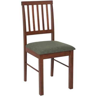 Beliani Lot de 2 Chaises Rembourrées en Bois Marron Foncé Vert Foncé Orono - Publicité Beliani Lot de 2 Chaises Rembourrées en Bois Marron Foncé Vert Foncé Orono - Publicité
