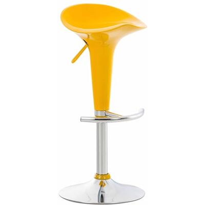 CLP Tabouret De Bar Design Saddle I Chaise Haute De Bistrot avec Assise en Plastique I Hauteur Réglable Pivotant I Pičtement Repose-Pieds Métal, Couleur:Jaune - Publicité CLP Tabouret De Bar Design Saddle I Chaise Haute De Bistrot avec Assise en Plastique I Hauteur Réglable Pivotant I Pičtement Repose-Pieds Métal, Couleur:Jaune - Publicité