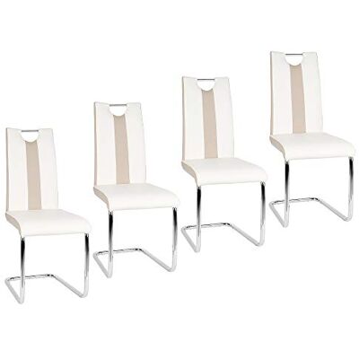 LANTUS Lot de 4 Chaises Salle à Manger Chaise de Cuisine avec avec Assise et Dossier en PU, Pieds en Métal, Chaise Modern pour Salle à Manger, Salon, Cuisine, Bureau - Publicité LANTUS Lot de 4 Chaises Salle à Manger Chaise de Cuisine avec avec Assise et Dossier en PU, Pieds en Métal, Chaise Modern pour Salle à Manger, Salon, Cuisine, Bureau - Publicité