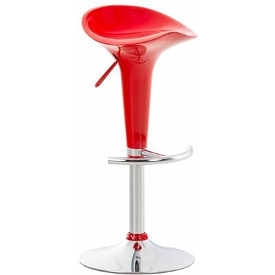 CLP Tabouret De Bar Design Saddle I Chaise Haute De Bistrot avec Assise en Plastique I Hauteur Réglable Pivotant I Piètement Repose-Pieds Métal, Couleur:Rouge - Publicité CLP Tabouret De Bar Design Saddle I Chaise Haute De Bistrot avec Assise en Plastique I Hauteur Réglable Pivotant I Piètement Repose-Pieds Métal, Couleur:Rouge - Publicité