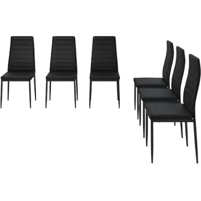 Chaise de salle à manger Grand Vicco - Tapissée, Dossier haut, Lot de 6 - Publicité Chaise de salle à manger Grand Vicco - Tapissée, Dossier haut, Lot de 6 - Publicité