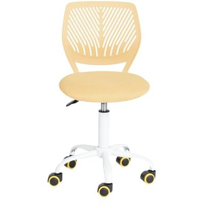 FurnitureR Chaise de Bureau Moderne Ergonomique, Chaise Ordinateur Réglable, Siège de Travail Pivotant sans Accoudoirs, aux Chambres D'Étude des Jeunes et aux Bureaux à Domicile, Jaune Morandi - Publicité FurnitureR Chaise de Bureau Moderne Ergonomique, Chaise Ordinateur Réglable, Siège de Travail Pivotant sans Accoudoirs, aux Chambres D'Étude des Jeunes et aux Bureaux à Domicile, Jaune Morandi - Publicité
