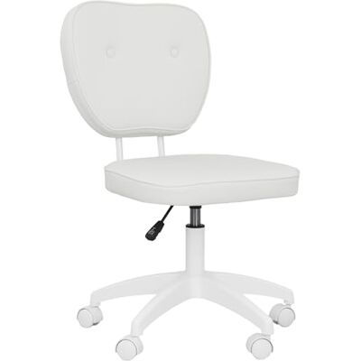 Vinsetto Chaise de Bureau sans Accoudoirs Hauteur Réglable Moderne Blanc - Publicité Vinsetto Chaise de Bureau sans Accoudoirs Hauteur Réglable Moderne Blanc - Publicité