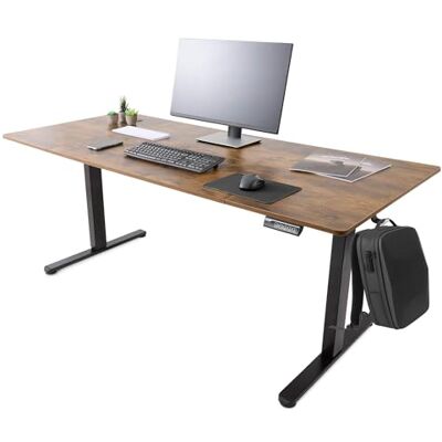 AREBOS Bureau Électrique Réglable 160 x 80 cm Hauteur 72-118 cm Fonction Mémoire Bureau Assis-Debout Ergonomique Table Informatique pour Télétravail & Maison Marron - Publicité AREBOS Bureau Électrique Réglable 160 x 80 cm Hauteur 72-118 cm Fonction Mémoire Bureau Assis-Debout Ergonomique Table Informatique pour Télétravail & Maison Marron - Publicité