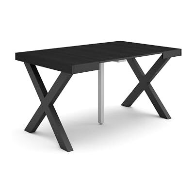 SKRAUT HOME - 140 Extensible - Noir - Bois massif - Dining table - Publicité SKRAUT HOME - 140 Extensible - Noir - Bois massif - Dining table - Publicité