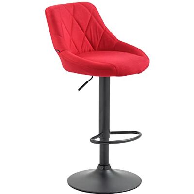 Tabouret de bar Lazio Rouge/Noir - Réglable et Pivotant - Publicité Tabouret de bar Lazio Rouge/Noir - Réglable et Pivotant - Publicité