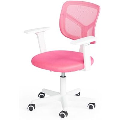 FurnitureR Chaise de Jeu Compacte Rose, Design Pivotant Ergonomique, Accoudoir Réglable, Matériau en Maille Respirant, Style Moderne Compact, Siège de Bureau à Domicile, Mobilité Facile, 50x53x87cm - Publicité FurnitureR Chaise de Jeu Compacte Rose, Design Pivotant Ergonomique, Accoudoir Réglable, Matériau en Maille Respirant, Style Moderne Compact, Siège de Bureau à Domicile, Mobilité Facile, 50x53x87cm - Publicité