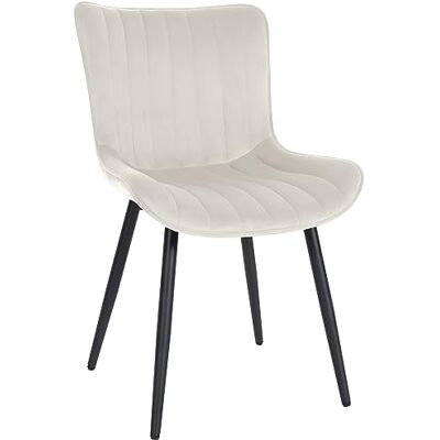 Chaise en velours Largo de Pricenet Crème - Chaise - Publicité Chaise en velours Largo de Pricenet Crème - Chaise - Publicité