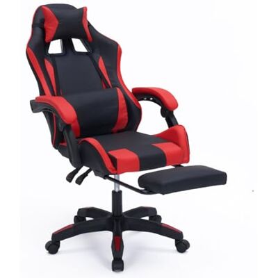 CONCEPT USINE Chaise de Bureau Gaming ALTAIR Noir/Rouge Dossier Inclinable 135° - Publicité CONCEPT USINE Chaise de Bureau Gaming ALTAIR Noir/Rouge Dossier Inclinable 135° - Publicité