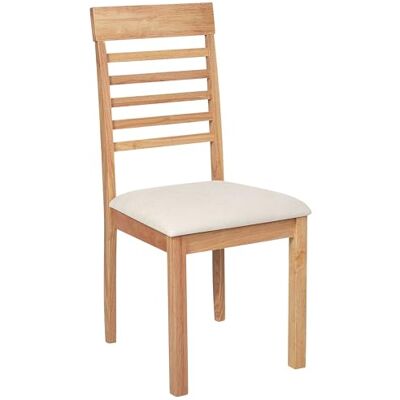 Beliani Lot de 2 Chaises en Bois Clair Rembourrées Beige Clair Ortley - Publicité Beliani Lot de 2 Chaises en Bois Clair Rembourrées Beige Clair Ortley - Publicité