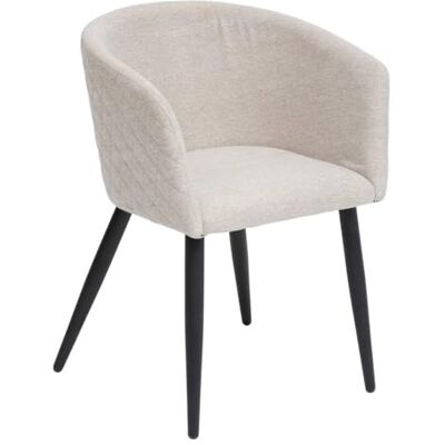 ATMOSPHERA CREATEUR D'INTERIEUR Atmosphera Fauteuil Marlo Beige, Velours Matelassé, 55 x 55 x 76 cm, Pieds Métal pour Salon, Chambre, Bureau - Publicité ATMOSPHERA CREATEUR D'INTERIEUR Atmosphera Fauteuil Marlo Beige, Velours Matelassé, 55 x 55 x 76 cm, Pieds Métal pour Salon, Chambre, Bureau - Publicité