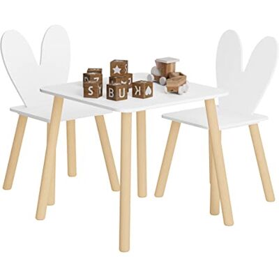 Ensemble Table et Chaises pour Enfants WOLTU - Forme de Lapin - pour Chambre & Jardin - Publicité Ensemble Table et Chaises pour Enfants WOLTU - Forme de Lapin - pour Chambre & Jardin - Publicité
