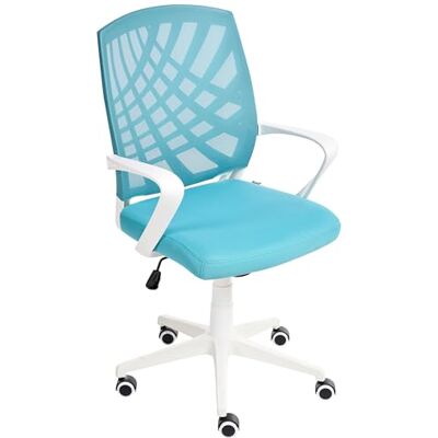 Beliani Chaise de Bureau Réglable et Pivotant Moderne en Maille Tissu Bleu Bonny - Publicité Beliani Chaise de Bureau Réglable et Pivotant Moderne en Maille Tissu Bleu Bonny - Publicité