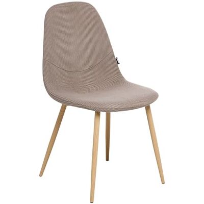 Beliani Lot de 2 Chaises de Salle à Manger Pieds en Fer Sièges en Tissu Rembourré Velours Côtelé Taupe Hilden - Publicité Beliani Lot de 2 Chaises de Salle à Manger Pieds en Fer Sièges en Tissu Rembourré Velours Côtelé Taupe Hilden - Publicité