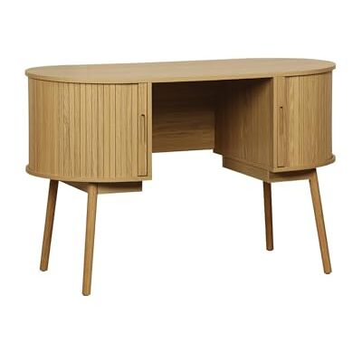 SWEEEK Legacy Bureau Ovale - Style Scandinave, Finition Bois - Publicité SWEEEK Legacy Bureau Ovale - Style Scandinave, Finition Bois - Publicité