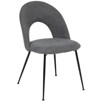 ATMOSPHERA CREATEUR D'INTERIEUR Chaise de Table Assise Gris chiné et Pied en métal Noir H 81 cm Atmosphera - Publicité ATMOSPHERA CREATEUR D'INTERIEUR Chaise de Table Assise Gris chiné et Pied en métal Noir H 81 cm Atmosphera - Publicité