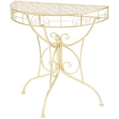 vidaXL Table d'Appoint Vintage Demi-Ronde Métal Doré Table Auxiliaire Console - Publicité vidaXL Table d'Appoint Vintage Demi-Ronde Métal Doré Table Auxiliaire Console - Publicité