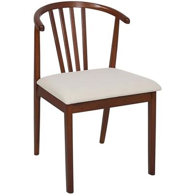 Beliani Lot de 2 Chaises en Bois Foncé Salle à Manger Assise Tapissée Beige Clair Craig - Publicité Beliani Lot de 2 Chaises en Bois Foncé Salle à Manger Assise Tapissée Beige Clair Craig - Publicité