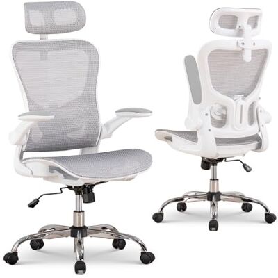 GTPLAYER Chaise de Bureau Ergonomique avec appuie-tête réglable, accoudoirs, Soutien Lombaire, Chaise de Bureau et Chaise de Jeu, Fonction basculante, Fauteuil de Bureau en Maille, (Blanc) - Publicité GTPLAYER Chaise de Bureau Ergonomique avec appuie-tête réglable, accoudoirs, Soutien Lombaire, Chaise de Bureau et Chaise de Jeu, Fonction basculante, Fauteuil de Bureau en Maille, (Blanc) - Publicité