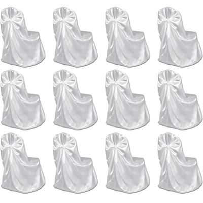 vidaXL Housse de chaise pour banquet de mariage 12 pcs Blanc - Housse de chaise - Publicité vidaXL Housse de chaise pour banquet de mariage 12 pcs Blanc - Housse de chaise - Publicité