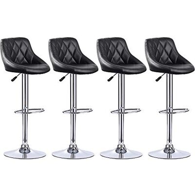 LANTUS Lot de 4 Tabourets de Bar Réglable en Hauteur Similicuir I Chaise Hauteur de Bar Confortable Dossier et Repose-Pied Ergonomique pour Bars, Pubs, Cuisine et Restaurants - Publicité LANTUS Lot de 4 Tabourets de Bar Réglable en Hauteur Similicuir I Chaise Hauteur de Bar Confortable Dossier et Repose-Pied Ergonomique pour Bars, Pubs, Cuisine et Restaurants - Publicité