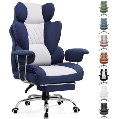 GTPLAYER Chaise de Jeu, Bureau, Soutien Lombaire Ressorts ensachés, Fauteuil Large Ergonomique Confortable accoudoirs Souples, Supporte 180 kg, Bleu Foncé - Publicité GTPLAYER Chaise de Jeu, Bureau, Soutien Lombaire Ressorts ensachés, Fauteuil Large Ergonomique Confortable accoudoirs Souples, Supporte 180 kg, Bleu Foncé - Publicité