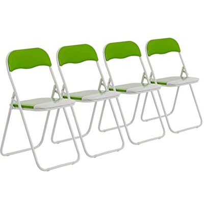 Harbour Housewares - Folding Chair - Green/White - Folding Chair - Publicité Harbour Housewares - Folding Chair - Green/White - Folding Chair - Publicité