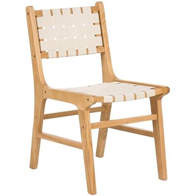 Beliani Lot de 2 Chaises de Salle à Manger en Bois d'Hévéa et Cuir PU Marron et Beige Clair Humble - Publicité Beliani Lot de 2 Chaises de Salle à Manger en Bois d'Hévéa et Cuir PU Marron et Beige Clair Humble - Publicité