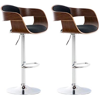 Tabouret de bar CLP Kingston - Hauteur réglable, pivotant 360° - Noir - Publicité Tabouret de bar CLP Kingston - Hauteur réglable, pivotant 360° - Noir - Publicité