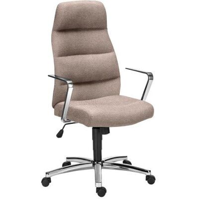 Topstar - Chairman - Tissu beige - Piètement aluminium - Chaise - Publicité Topstar - Chairman - Tissu beige - Piètement aluminium - Chaise - Publicité