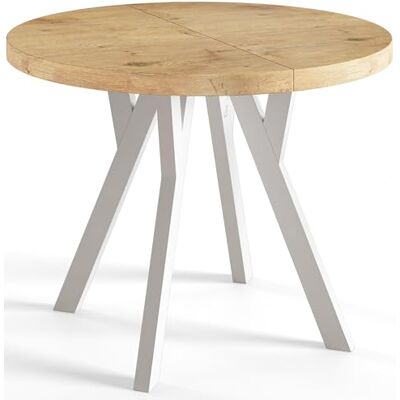 AlpiMeble Table a Manger Extensible Table Ronde Extensible Table de Salle à Manger Moderne Plateau Stratifié 36 mm Pieds Solides- 80 cm Lancelot Collection Ovo - Publicité AlpiMeble Table a Manger Extensible Table Ronde Extensible Table de Salle à Manger Moderne Plateau Stratifié 36 mm Pieds Solides- 80 cm Lancelot Collection Ovo - Publicité