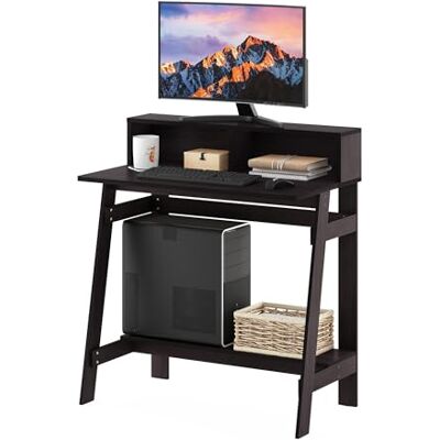 Furinno Simplistic Bureau d'Ordinateur A Frame, Noyer Foncé, Bois, Regular - Publicité Furinno Simplistic Bureau d'Ordinateur A Frame, Noyer Foncé, Bois, Regular - Publicité