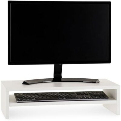 IDIMEX Réhausseur d’écran Connect en Bois Blanc avec 1 étagère 52 x 26 cm, Support Pratique pour Ordinateur Portable et Bureau à Domicile, Accessoires de Bureau avec Rangement Compact Moderne - Publicité IDIMEX Réhausseur d’écran Connect en Bois Blanc avec 1 étagère 52 x 26 cm, Support Pratique pour Ordinateur Portable et Bureau à Domicile, Accessoires de Bureau avec Rangement Compact Moderne - Publicité