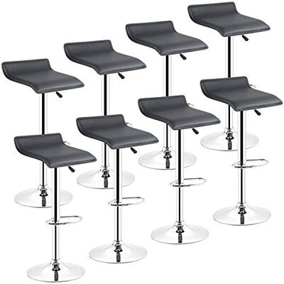 LANTUS Tabouret de Bar, Design en Cuir Simili et métal chromé,Chaises de Bar,Tabourets Hauts, Sièges rembourrés,tabourets réglable pour Cuisine, Salle à Manger 38 x 38 x (63-83) cm (Noir, 8) - Publicité LANTUS Tabouret de Bar, Design en Cuir Simili et métal chromé,Chaises de Bar,Tabourets Hauts, Sièges rembourrés,tabourets réglable pour Cuisine, Salle à Manger 38 x 38 x (63-83) cm (Noir, 8) - Publicité