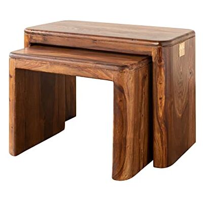 Massivmöbel24 TORONTO #244 - Bois de sheesham - noyer huilé - table d’appoint - Publicité Massivmöbel24 TORONTO #244 - Bois de sheesham - noyer huilé - table d’appoint - Publicité