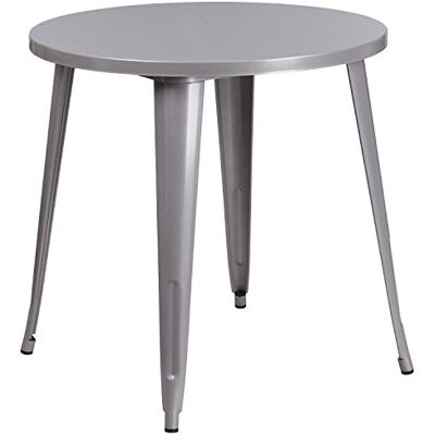 Table Jeffrey de Flash Furniture - Intérieur/Extérieur, 76,2cm, Argent - Publicité Table Jeffrey de Flash Furniture - Intérieur/Extérieur, 76,2cm, Argent - Publicité